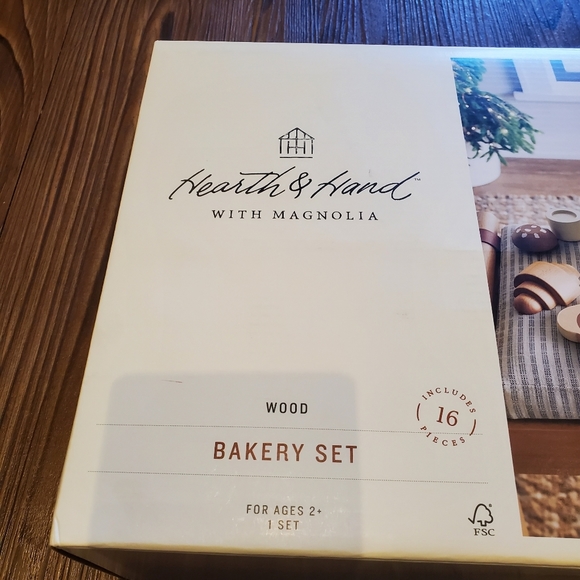 Hearth and Hand with Magnolia Toy Baked Goods Wooden Kids Food Set - Picture 3 of 8